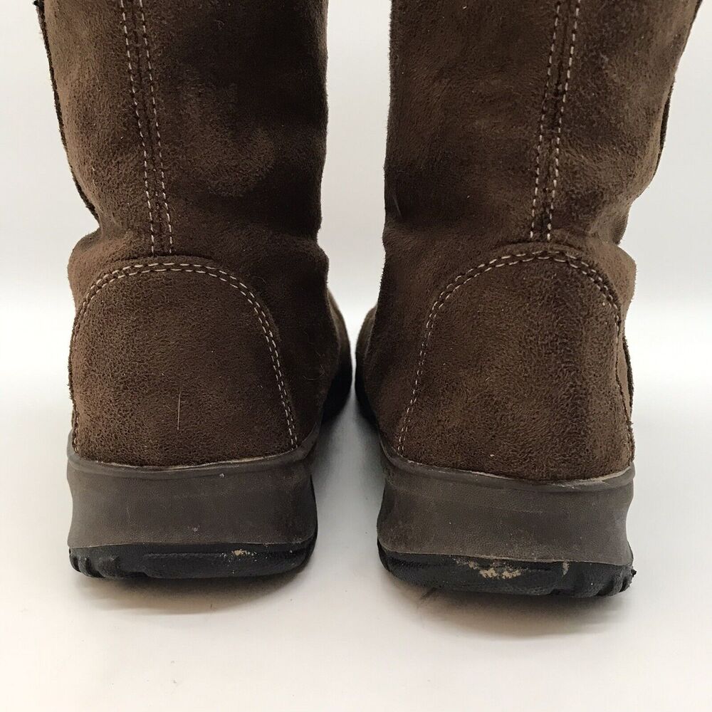 Itasca Blitzen Women's 7 Brown Suede Boots Fur Lined Mid Calf Warm Winter Boots - Picture 6 of 10